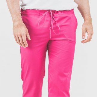 Spodnie medyczne męskie SIMPLE L Fuksja  